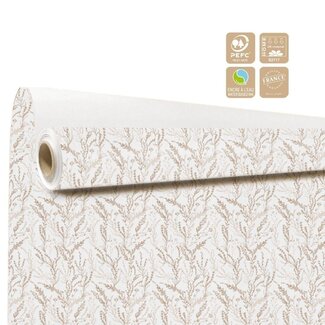 4A Clayrton Papier op Rol “Arborescence” | Kleur: Lichtbruin | Breedte 80 centimeter | Lengte 40 meter | Per rol