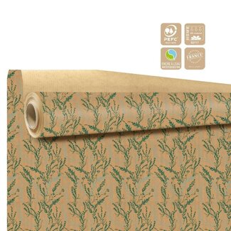 4A Clayrton Papier op Rol “Arborescence” | Kleur: Groen | Breedte 80 centimeter | Lengte 40 meter | Per rol