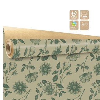 4A Clayrton Papier op Rol “Sydney” | Kleur: Groen | Breedte 80 centimeter | Lengte 40 meter | Per rol