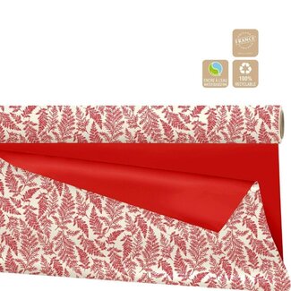 4A Beidseitige matte Folie auf Rolle „Cyrielle“ Clayrton | Farbe: Rot | Breite 80 Zentimeter | Länge 25 Meter | Pro Rolle