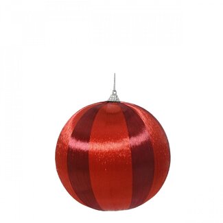 4A Stringball Kerstballen | Kleur: Donkerrood | Kerst Decoratie | Diameter 8 centimeter | Per 12 kerstballen