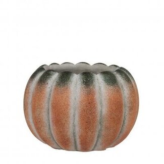 4A Bol citrouille | Couleur : Orange | Décoration d'automne | Diamètre 17.5 centimètre | Hauteur 10.5 centimètre | Par 8 bols