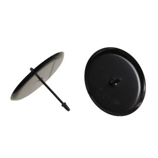 4A Porte-bougies | Couleur : Noir | Diamètre 8 centimètre | Par 4 porte-bougies