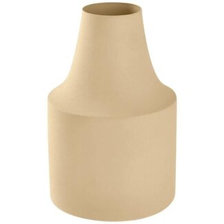 MyFlowers Aluminium Vaas “Aneta” | Kleur: Crème | Diameter 14.5 centimeter | Hoogte 21 centimeter | Per vaas