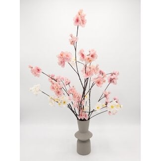 MyFlowers Artificial Flowers Bouquet “Blossom Beauty” | Length ± 80 centimetres | Vase Included | With Pink and White Flowers | Per bouquet