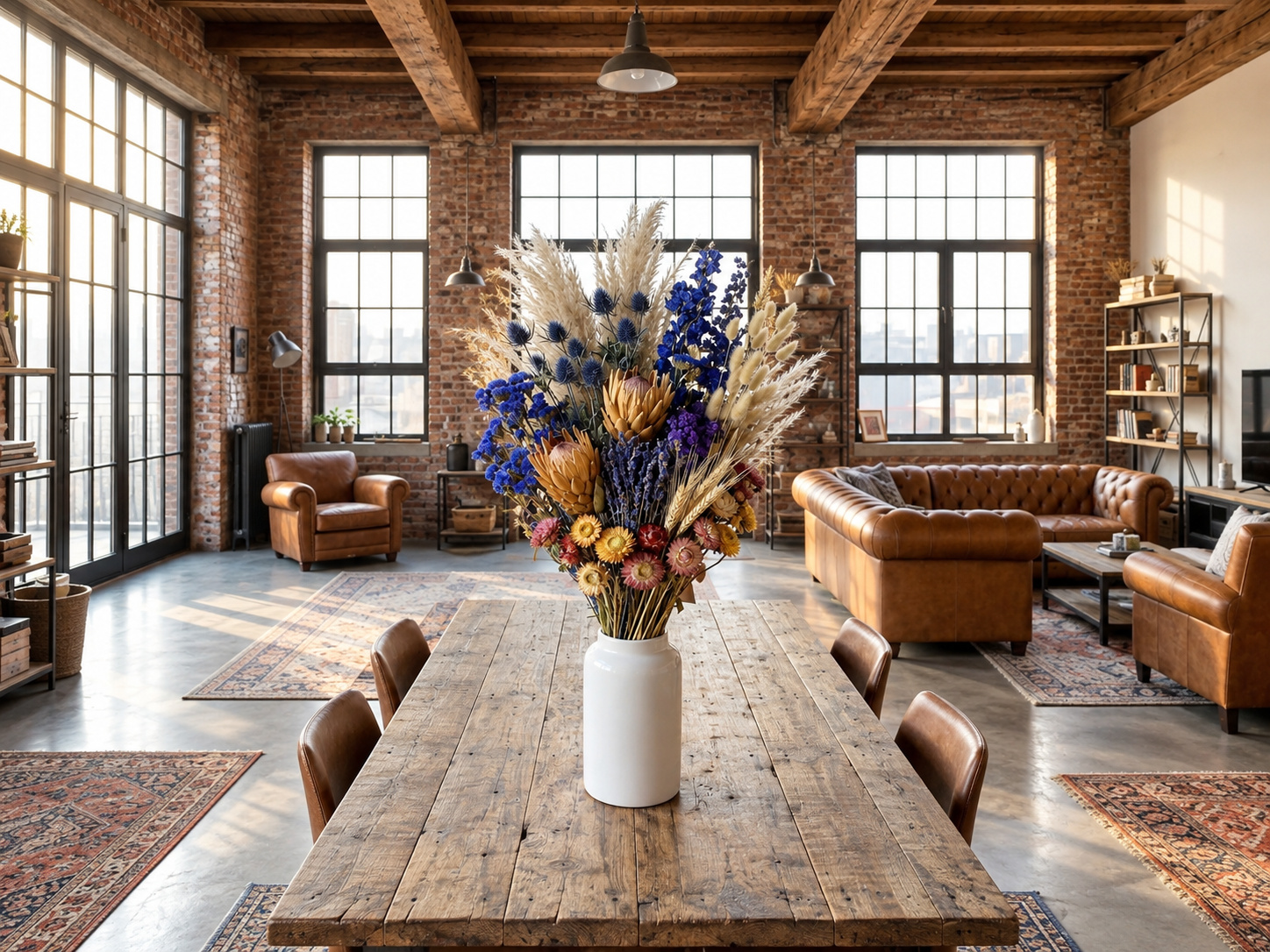 Acheter de l'Eryngium (Chardon Bleu) | Des Fleurs Séchées Uniques pour un Intérieur Tendance et Audacieux