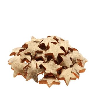 4A Coconut Star Decoration | Colour: Gold | Christmas decoration | Diameter 7 centimetres | Per 50 stars
