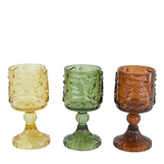 4A Christmas Tree Tealight Holder on Base | Colour: Assorted Colours | Christmas Decoration | Diameter 8 centimetres | Height 16 centimetres | Per 24 tealight holders