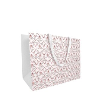 4A Clayrton Geschenktüten „Chrystal“ | Farbe: Naturweiß | Länge 20 Zentimeter | Breite 10 Zentimeter | Höhe 17 Zentimeter | Pro 10 Taschen
