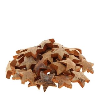 4A Kokosnoot Ster Decoratie | Kleur: Bruin | Kerstdecoratie | Diameter 7 centimeter | Per 50 sterren