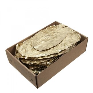 4A Sal Leaf Decoration | Colour: Gold | Christmas decoration | Per 100 leaves