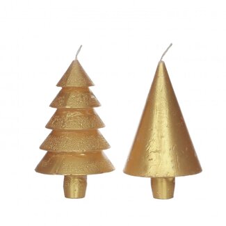 4A Weihnachtsbaumkerzen | Farbe: Gold | Weihnachtsdekoration | Durchmesser 7 Zentimeter | Höhe 12 Zentimeter | Pro 6 Kerzen