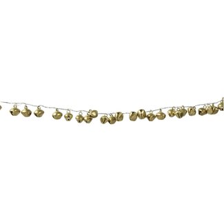 4A Guirlande de clochettes de Noël | Couleur : or | Décoration de Noël | Longueur 1.2 mètre | À l’unité