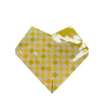 4A Housses pour fleurs à carreaux Oblique "Checkers" | Couleur : jaune-vert | Longueur 35 centimètres | Hauteur 35 centimètres | Par 25 housses
