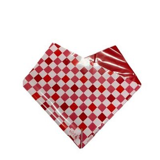4A Flower Sleeves with Check Pattern Oblique "Checkers" | Colour: Red White | Length 35 centimetres | Height 35 centimetres | Per 25 sleeves
