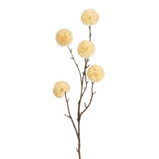 4A Artificial Pompom Flower | Colour: Cream | Length 100 centimetres | Per 12 stems