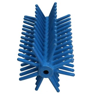 4A Floristik-Entlaubungsbürste „Duo Flor XL“ | Farbe: Blau | 8-seitige harte Bürste | Pro Bürste