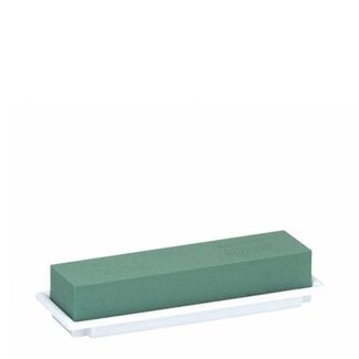 4A Oasis Table Deco Medi set de coupelles en plastique avec mousse florale OASIS | Couleur : Blanc Vert | Longueur 25 centimeter | Largeur 9 centimeter | Hauteur 5 centimeter | Par 8 ensembles