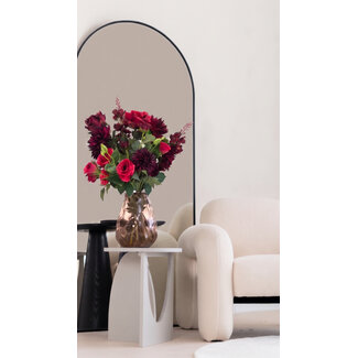 MyFlowers Artificial Flower Bouquet “Bordeaux Beauty” | Length ± 60 centimetres | With burgundy roses and flowers | Per bouquet