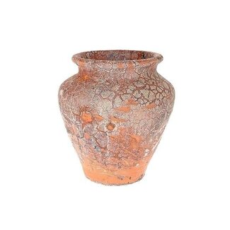 HBXD Vase “Resin” | Colour: Terracotta | Home decoration | Height 33 centimetres | Diameter 30 centimetres | Per vase