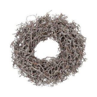 HBXD Wreath “Wildly Bonsai” | Colour: White Brown | Christmas decoration | Diameter 45 centimetres | Per 2 wreaths