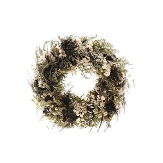 HBXD Wreath “Midnight” | Colour: Green White | Christmas decoration | Height 9 centimetres | Diameter 40 centimetres | Per wreath