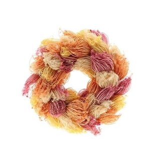 HBXD Krans “Dille Vibrant” | Kleur: Gemengde Kleuren | Kerstdecoratie | Hoogte 7 centimeter | Diameter 35 centimeter | Per krans