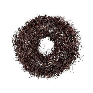 HBXD Couronne “Bonsai Jumbo” | Couleur : Marron | Décoration de Noël | Hauteur 26 centimètres | Diamètre 65 centimètres | Par couronne