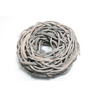 HBXD Couronne « Crazyvine » | Couleur : gris clair | Décoration de Noël | Hauteur 25 centimètres | Diamètre 100 centimètres | Par couronne
