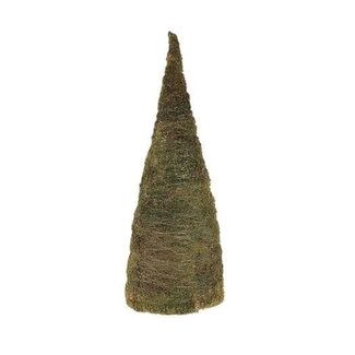 HBXD Decorative cone “Flat Moss” | Colour: Brown Green | Christmas decoration | Height 120 centimetres | Diameter 45 centimetres | Per 2 cones