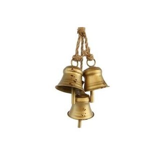 HBXD Bell hanger | Colour: Gold | Christmas decoration | Length 15 centimetres | Width 8 centimetres | Height 40 centimetres | Per 2 hangers