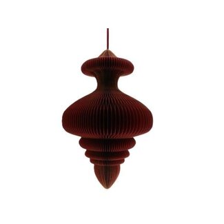 HBXD Suspension pour lustre « Foldy » | Couleur : rouge | Décoration de Noël | Hauteur 75 centimètres | Diamètre 50 centimètres | Par lot de 2 suspensions