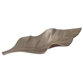HBXD Plat « Wavy Leaf » | Couleur : Champagne | Décoration d’intérieur | Longueur 56,5 centimètres | Largeur 24 centimètres | Hauteur 7,5 centimètres | Par plat