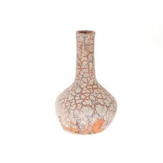 HBXD Vaas met Nek “Hars” | Kleur: Terracotta | Woondecoratie | Hoogte 28 centimeter | Diameter 18 centimeter | Per vaas