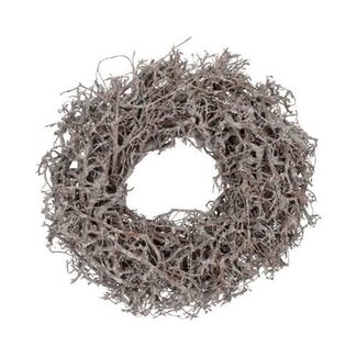 HBXD Couronne « Wildly Bonsai » | Couleur : blanc et brun | Décoration de Noël | Diamètre 60 centimètres | Par couronne