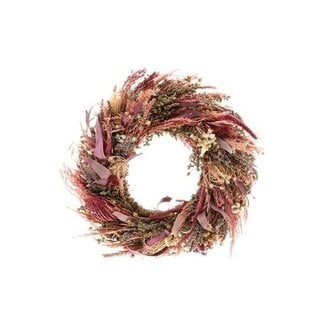 HBXD Krans “Warada” | Kleur: Roze | Kerstdecoratie | Hoogte 9 centimeter | Diameter 40 centimeter | Per krans