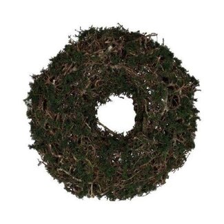 HBXD Couronne « Bonsai Jumbo » | Couleur : vert foncé | Décoration de Noël | Hauteur 26 centimètres | Diamètre 65 centimètres | Par couronne