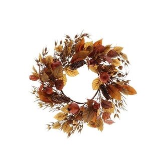HBXD Wreath “Forest Amber” | Colour: Orange | Christmas decoration | Height 8 centimetres | Diameter 50 centimetres | Per 2 wreaths