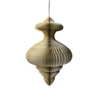 HBXD Kronleuchter-Anhänger „Foldy“ | Farbe: Naturweiß | Weihnachtsdekoration | Höhe 75 Zentimeter | Durchmesser 50 Zentimeter | Je 2 Anhänger