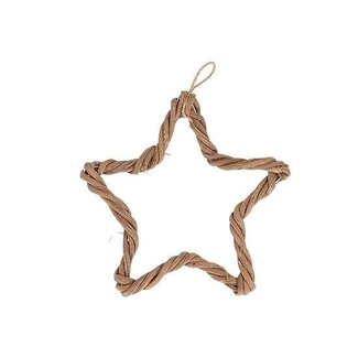 HBXD Star hanger “Twisted” | Colour: Brown | Christmas decoration | Length 25 centimetres | Width 25 centimetres | Height 2 centimetres | Per 10 hangers