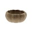 Schaal  met Structuur “Chalise” | Kleur: Donkerbruin | Woondecoratie | Hoogte 9 centimeter | Diameter 19.5 centimeter | Per 2 schalen