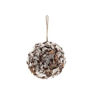 HBXD Weihnachtskugel-Aufhänger „Snow Bark“ | Farbe: Braun | Weihnachtsdekoration | Durchmesser 25 Zentimeter | Pro 2 Aufhänger