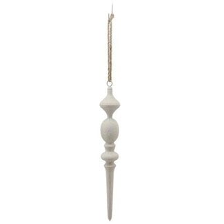 HBXD Drop Christmas Ornament “Avilo” | Colour: White | Christmas decoration | Height 57.5 centimetres | Diameter 8 centimetres | Per ornament