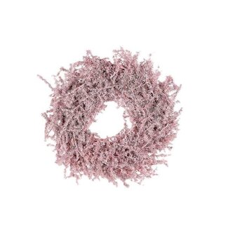 HBXD Couronne « Asparagus » | Couleur : rose | Décoration de Noël | Diamètre 30 centimètres | Par couronne