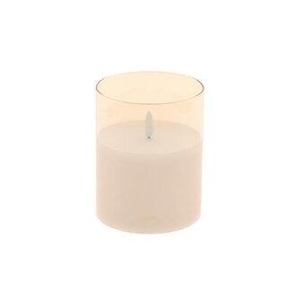 HBXD LED Candles with Timer “Camille” | Colour: Light Brown | Christmas Decoration | Height 12.5 centimetres | Diameter 10 centimetres | Per 24 candles