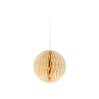HBXD Suspension pour boule de Noël “Foldy” | Couleur : blanc naturel | Décoration de Noël | Hauteur 15 centimètres | Diamètre 15 centimètres | Par lot de 20 suspensions