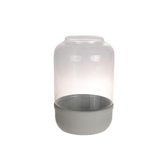 HBXD Terrarium „Terra“ | Farbe: Grau | Wohndekoration | Höhe 25 Zentimeter | Durchmesser 16 Zentimeter | Pro Terrarium