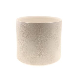 HBXD Decoratieve Bloempot “Pronca” | Kleur: Crème | Woondecoratie | Hoogte 37 centimeter | Diameter 43 centimeter | Per pot