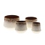 Decorative Flower Pot “Lunea” | Colour: Brown | Home Décor | Height 33.5 centimetres | Diameter 47.5 centimetres | Set of 4 pots | Per set