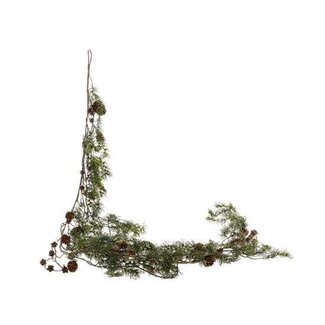 HBXD Christmas garland “Elysia” | Colour: Green | Christmas decoration | Length 180 centimetres | Width 30 centimetres | Height 20 centimetres | Pack of 2 garlands